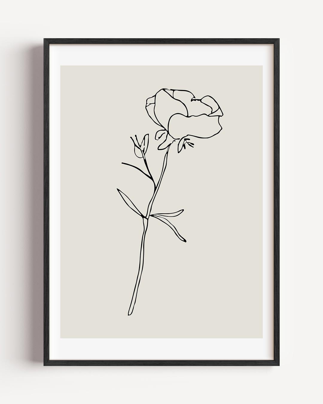 Minimalistische Bloemenlijntekening Poster-WallArtistic