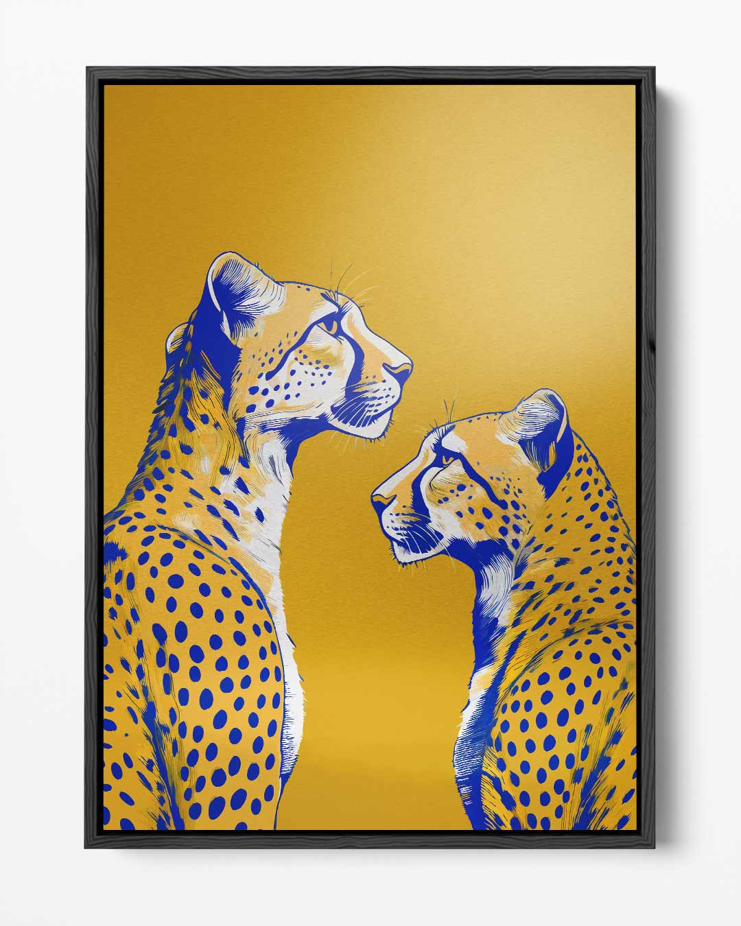 Elegante Jachtluipaarden Portret Kunstwerk-canvas-dibond-plexiglas-wanddecoratie-WallArtistic