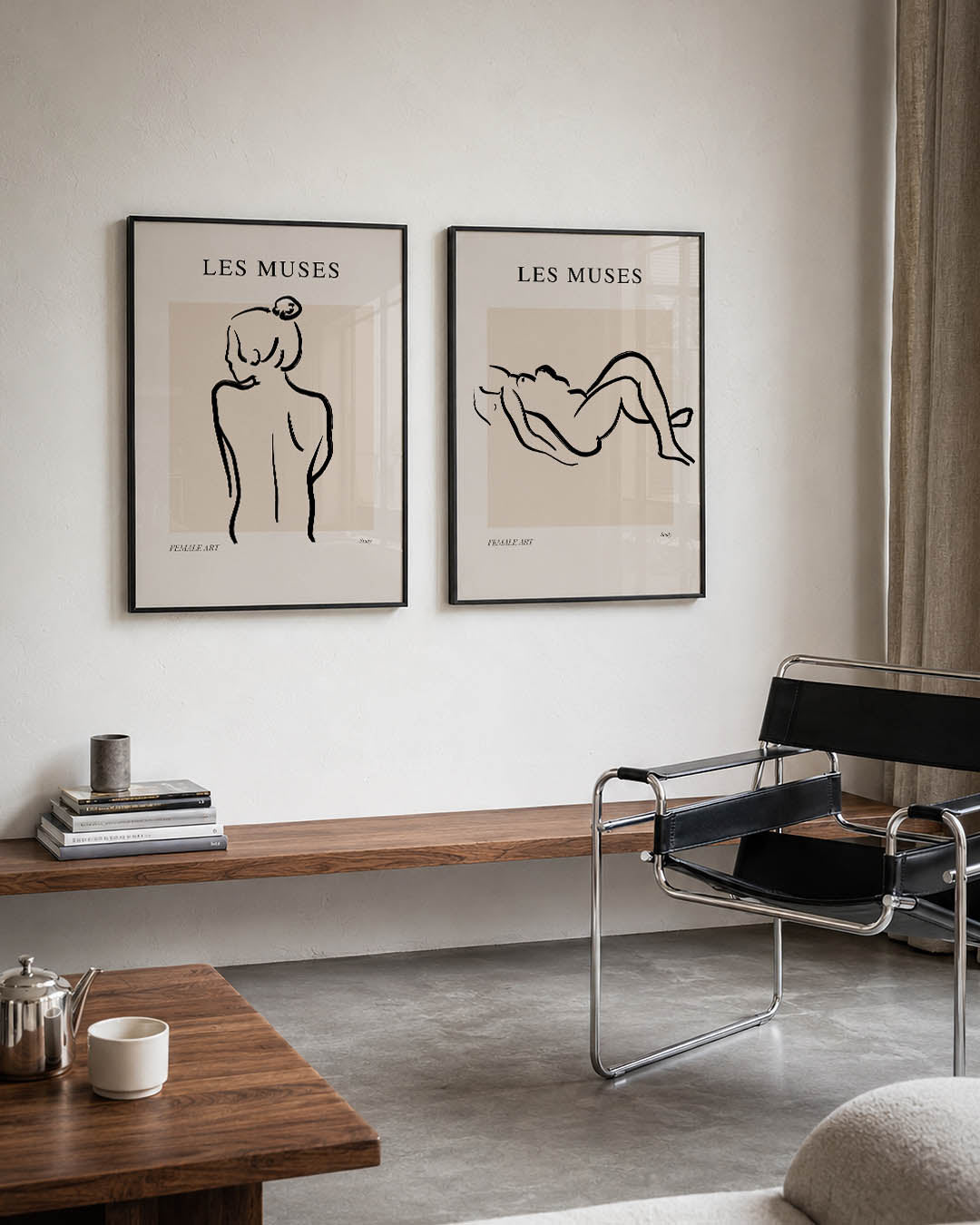 Lijnenspel en vormen Posterset