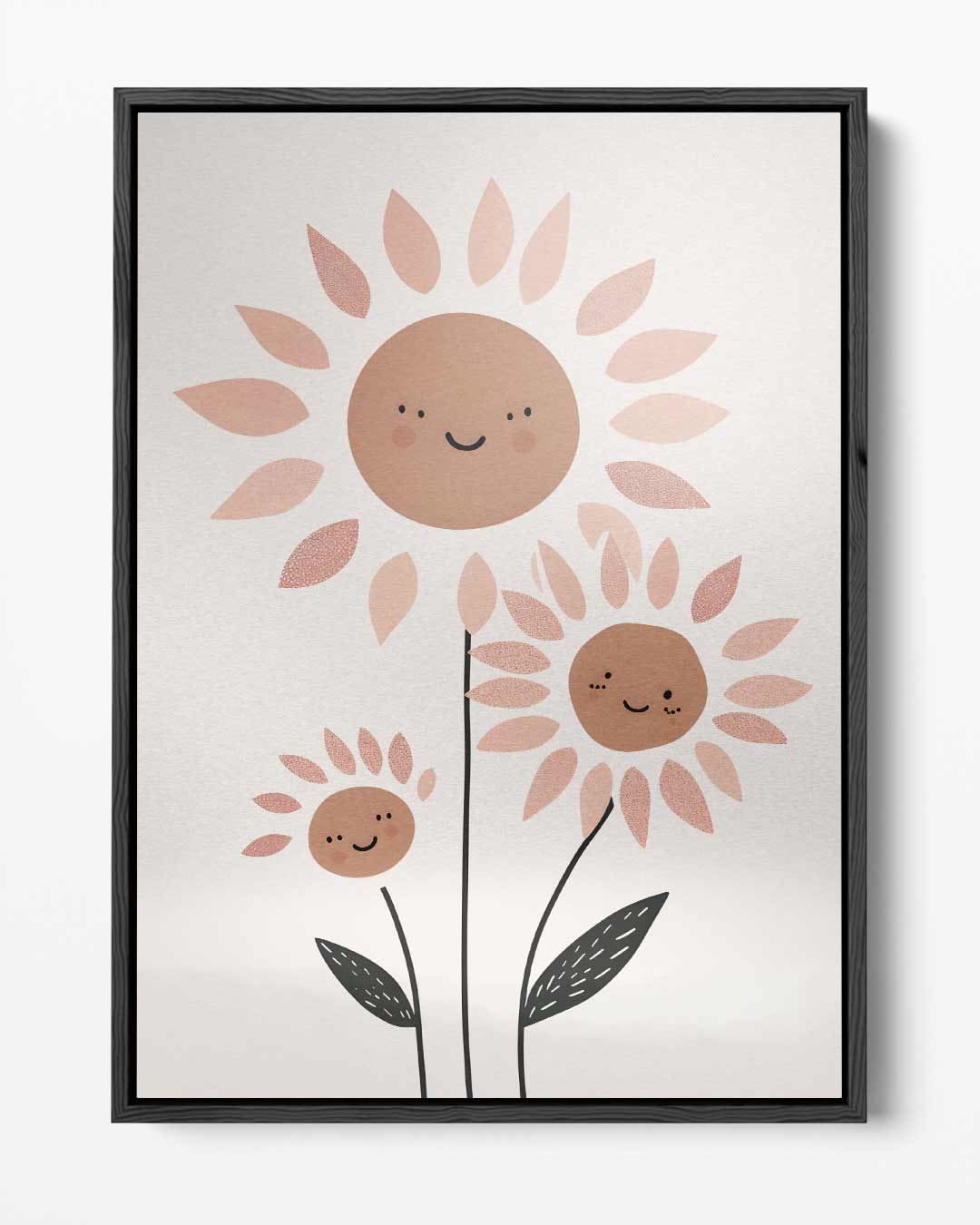 Vrolijke Bloemenfamilie Kunstwerk-canvas-dibond-plexiglas-wanddecoratie-WallArtistic