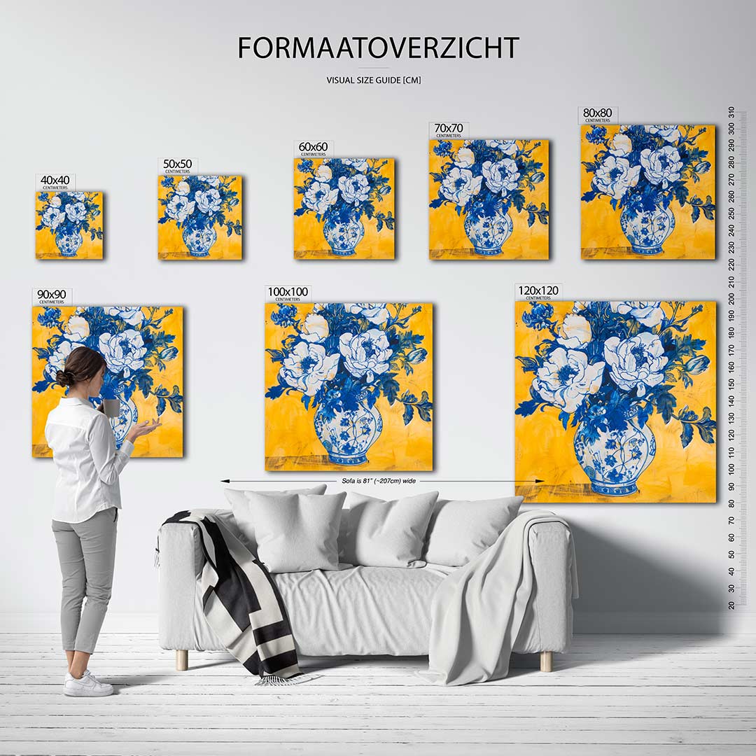 Bloemen in vaas Kunstwerk