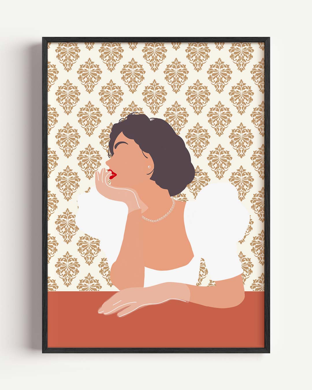 Vintage Vrouwelijke Elegantie Poster