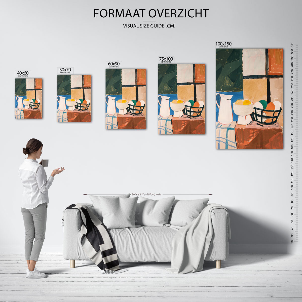 Geometrische stilleven Kunstwerk