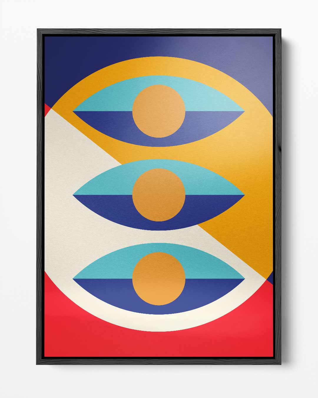 Kleurrijke Geometrie Kunstwerk-canvas-dibond-plexiglas-wanddecoratie-WallArtistic