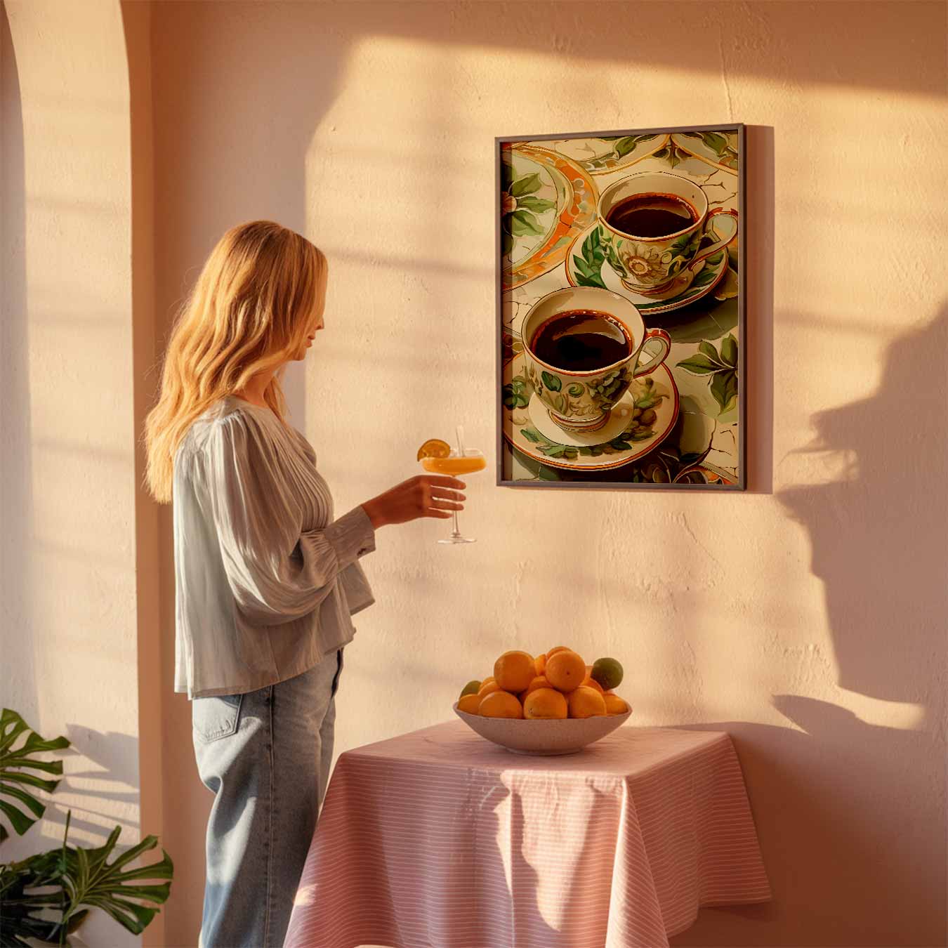 Stijlvolle Koffiepauze Poster