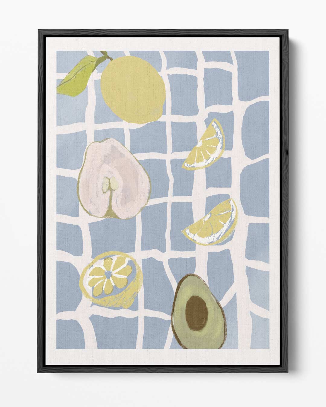 Zomerse Vruchten op Tegels Kunstwerk-canvas-dibond-plexiglas-wanddecoratie-WallArtistic