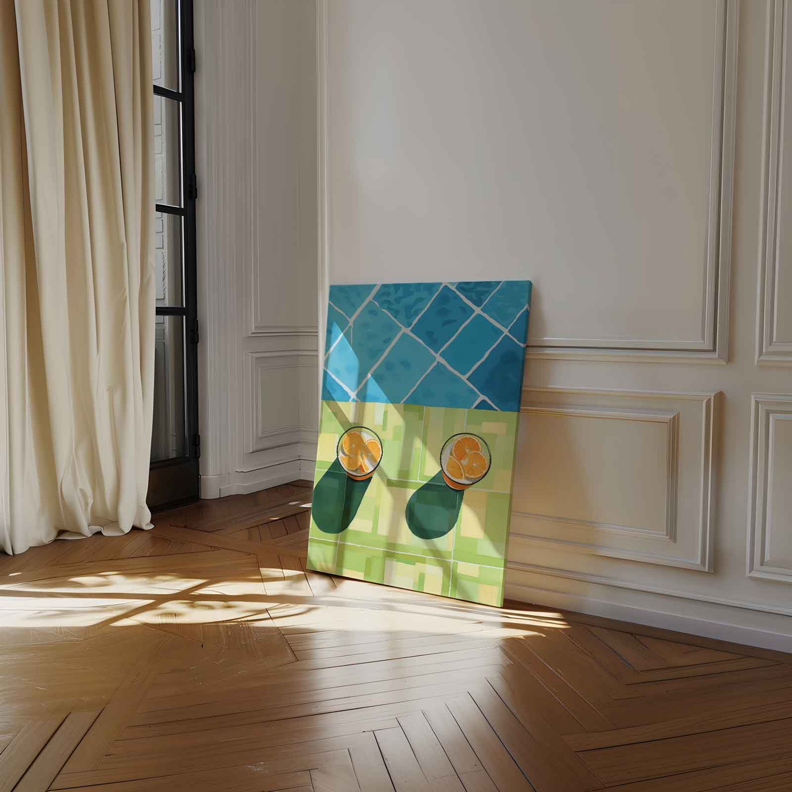 Zomerse Citrusdrankjes Kunstwerk-canvas-dibond-plexiglas-wanddecoratie-WallArtistic