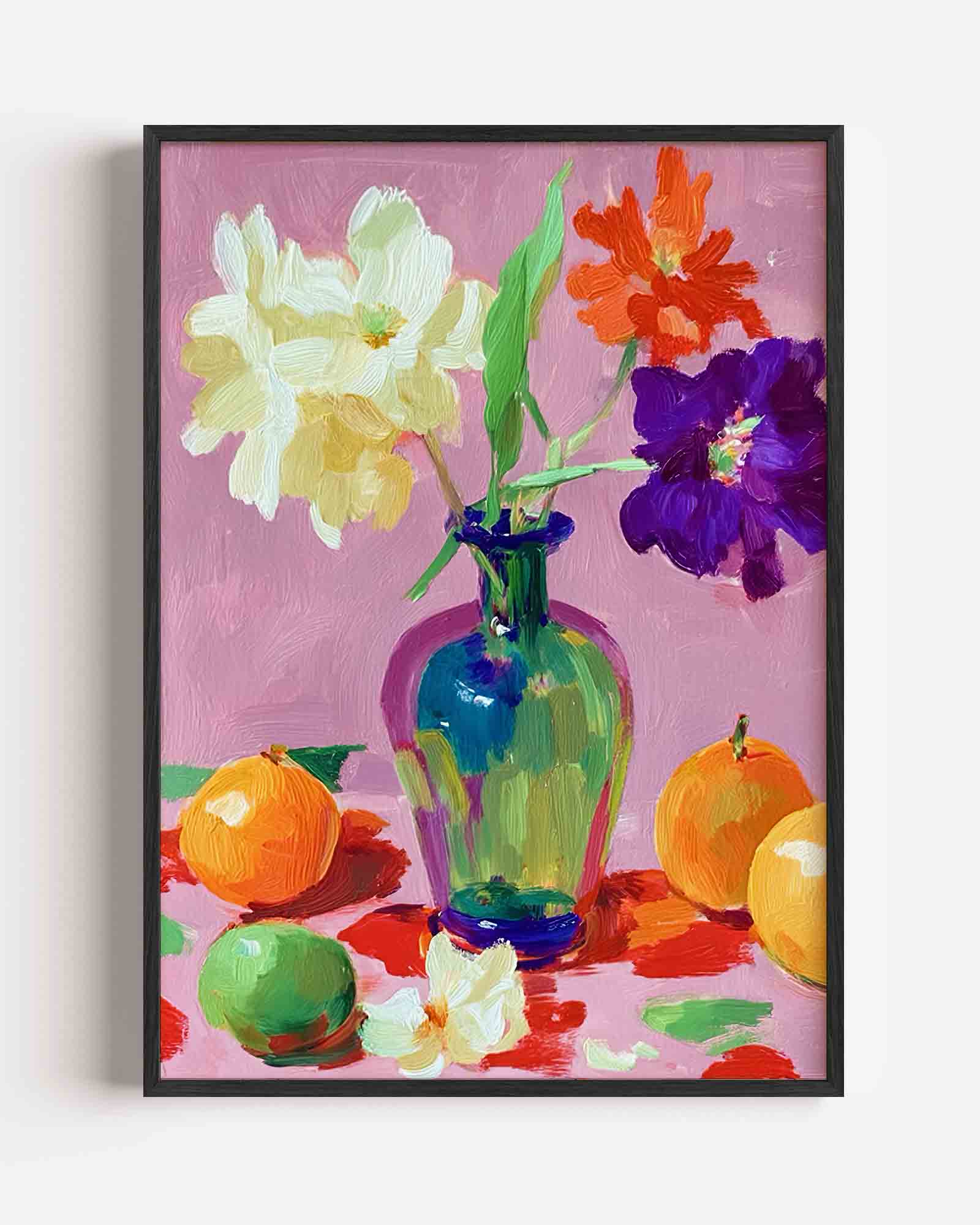 Bloemen en fruit Poster