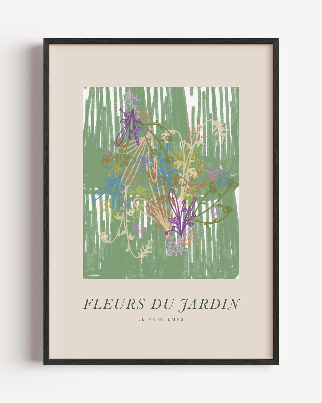 Botanische Tuinposter Fleurs du Jardin Poster-WallArtistic