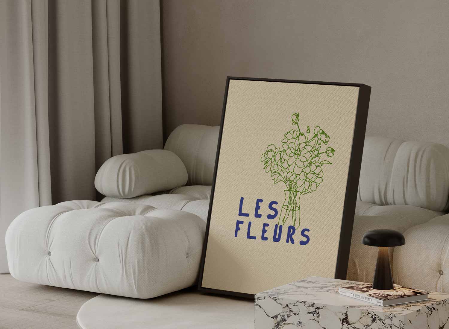Les Fleurs Minimalistische Bloemenkunst Kunstwerk-canvas-dibond-plexiglas-wanddecoratie-WallArtistic