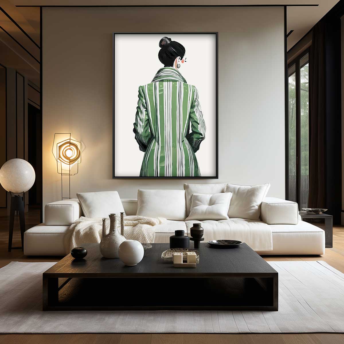Stijlvolle Strepen Achteraanzicht Kunstwerk-canvas-dibond-plexiglas-wanddecoratie-WallArtistic