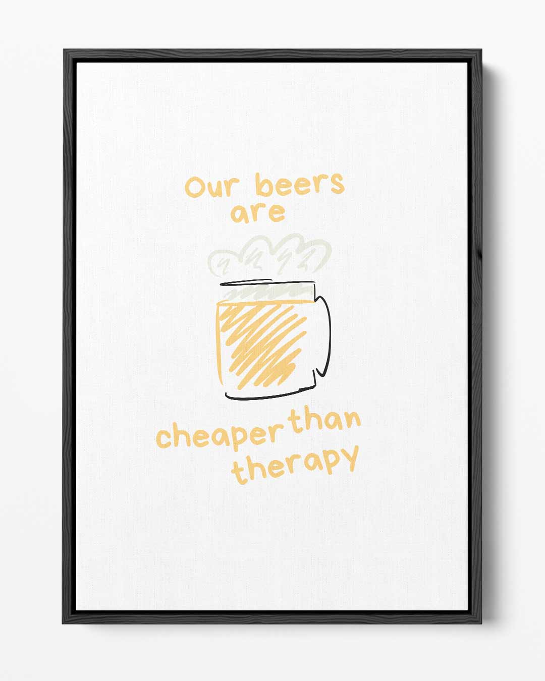 Humoristische Bierillustratie Kunstwerk-canvas-dibond-plexiglas-wanddecoratie-WallArtistic