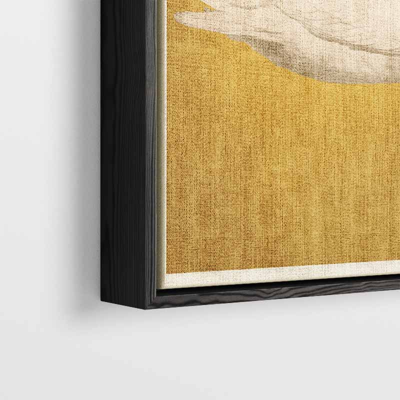 Sierlijke Zwaan op Gouden Achtergrond Kunstwerk-canvas-dibond-plexiglas-wanddecoratie-WallArtistic