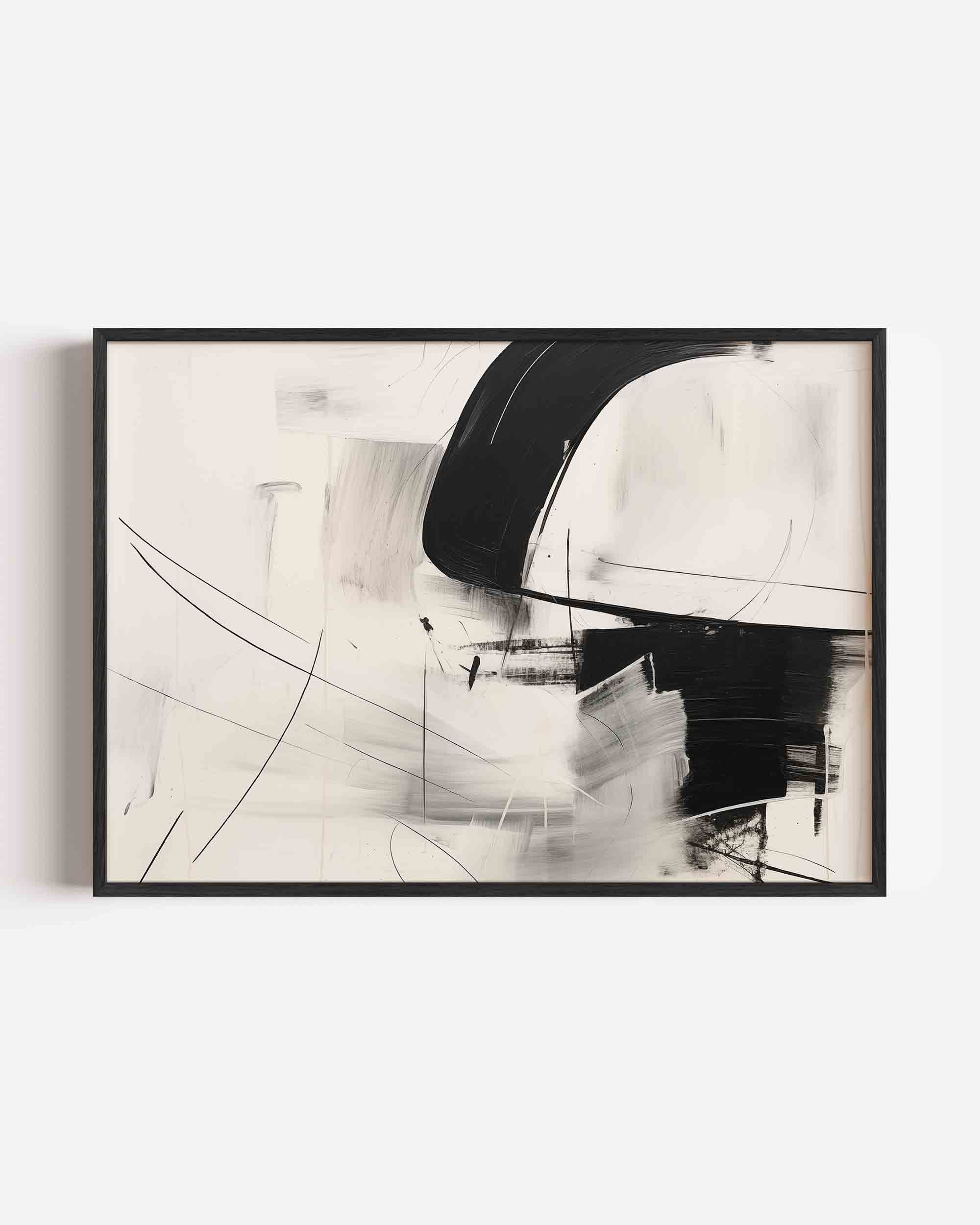 Abstracte zwart wit Poster
