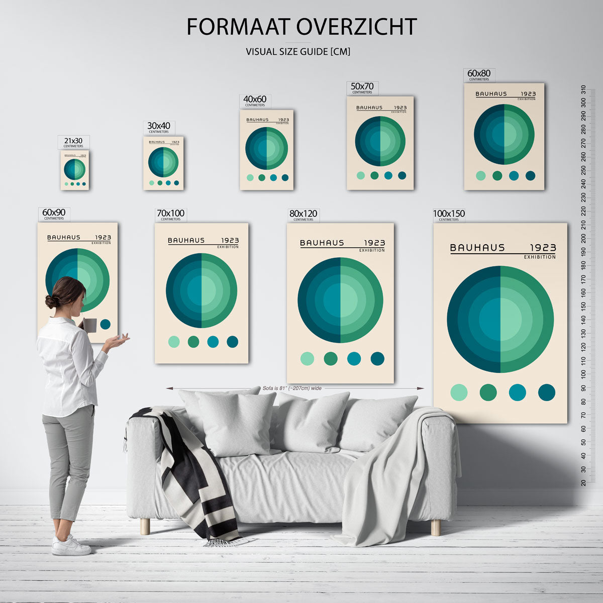 Cirkelvormen en lijnen Poster
