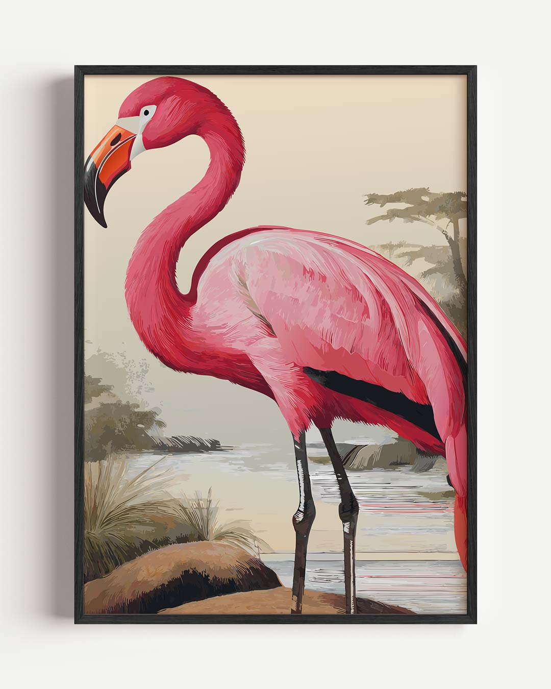 Elegante Flamingo Poster
