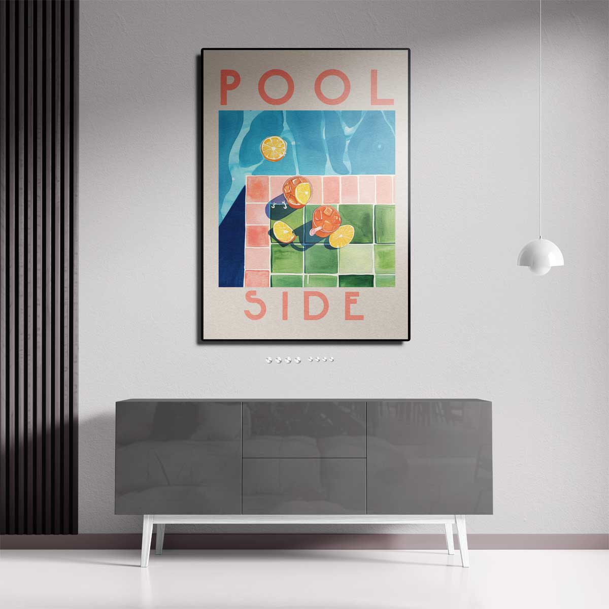 Poolside Dream Kunstwerk-canvas-dibond-plexiglas-wanddecoratie-WallArtistic