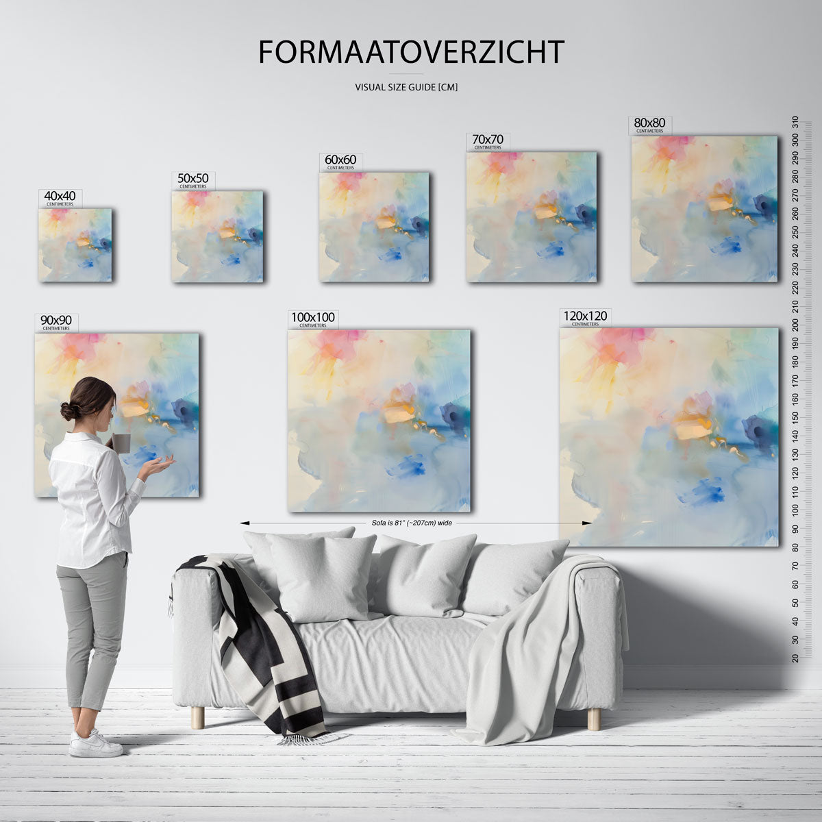 Abstracte kleurencompositie Poster
