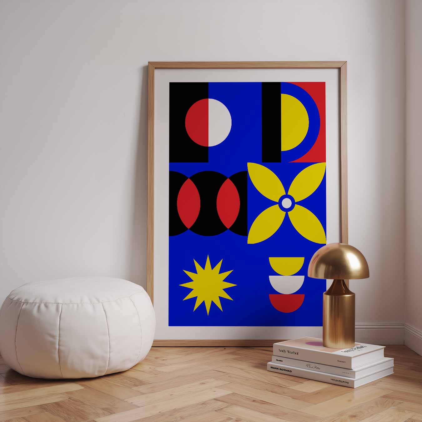 Geometrische Kleurexplosie Poster