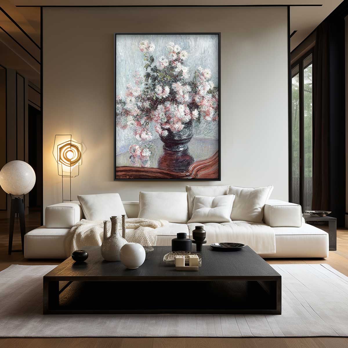 Bloemen in een Vaas Kunstwerk-canvas-dibond-plexiglas-wanddecoratie-WallArtistic