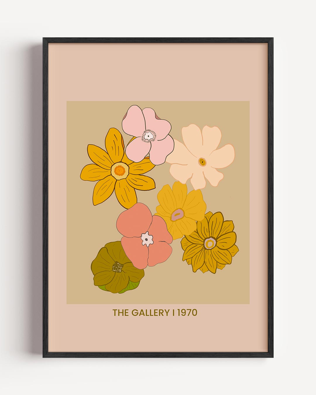 Retro Bloemenpracht Poster-WallArtistic