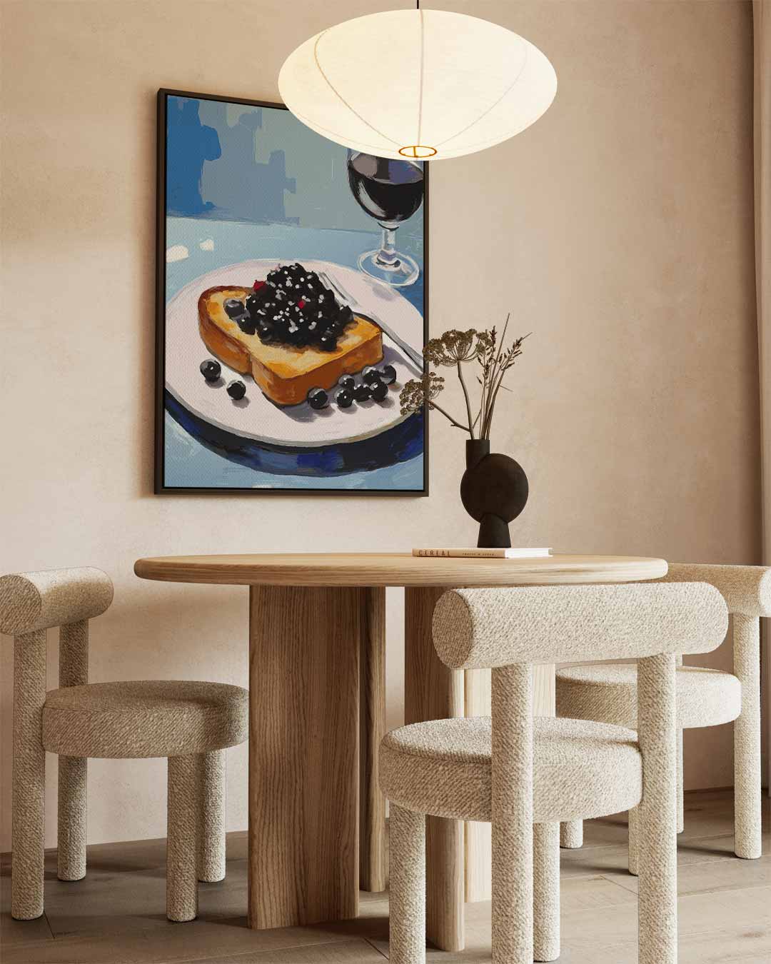 Blauwe Bessen Ontbijtdatje Kunstwerk-canvas-dibond-plexiglas-wanddecoratie-WallArtistic