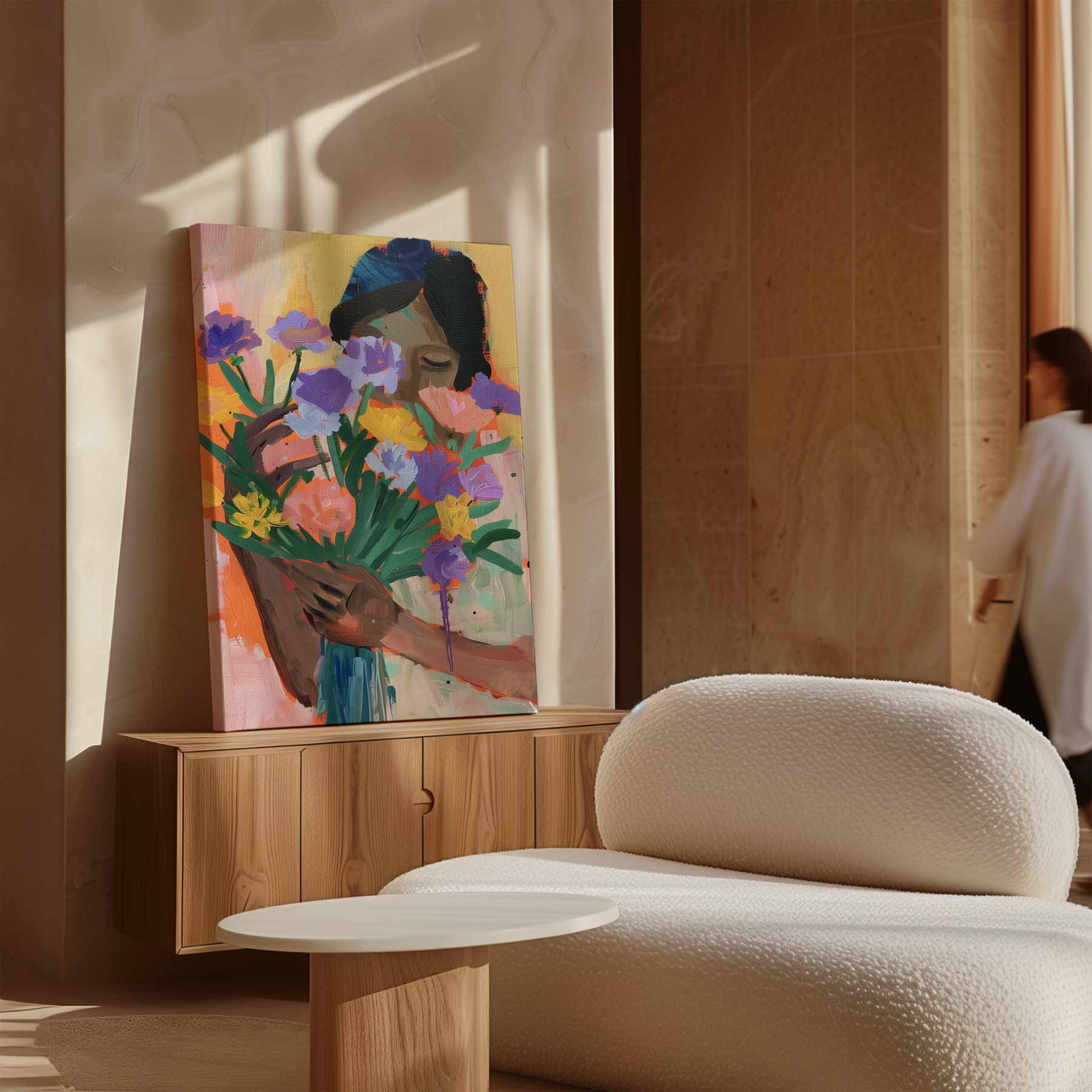 Bloemenliefde Kunstwerk-canvas-dibond-plexiglas-wanddecoratie-WallArtistic