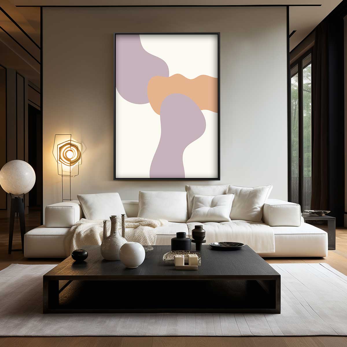 Zachte Golven Abstracte Kunst Kunstwerk-canvas-dibond-plexiglas-wanddecoratie-WallArtistic
