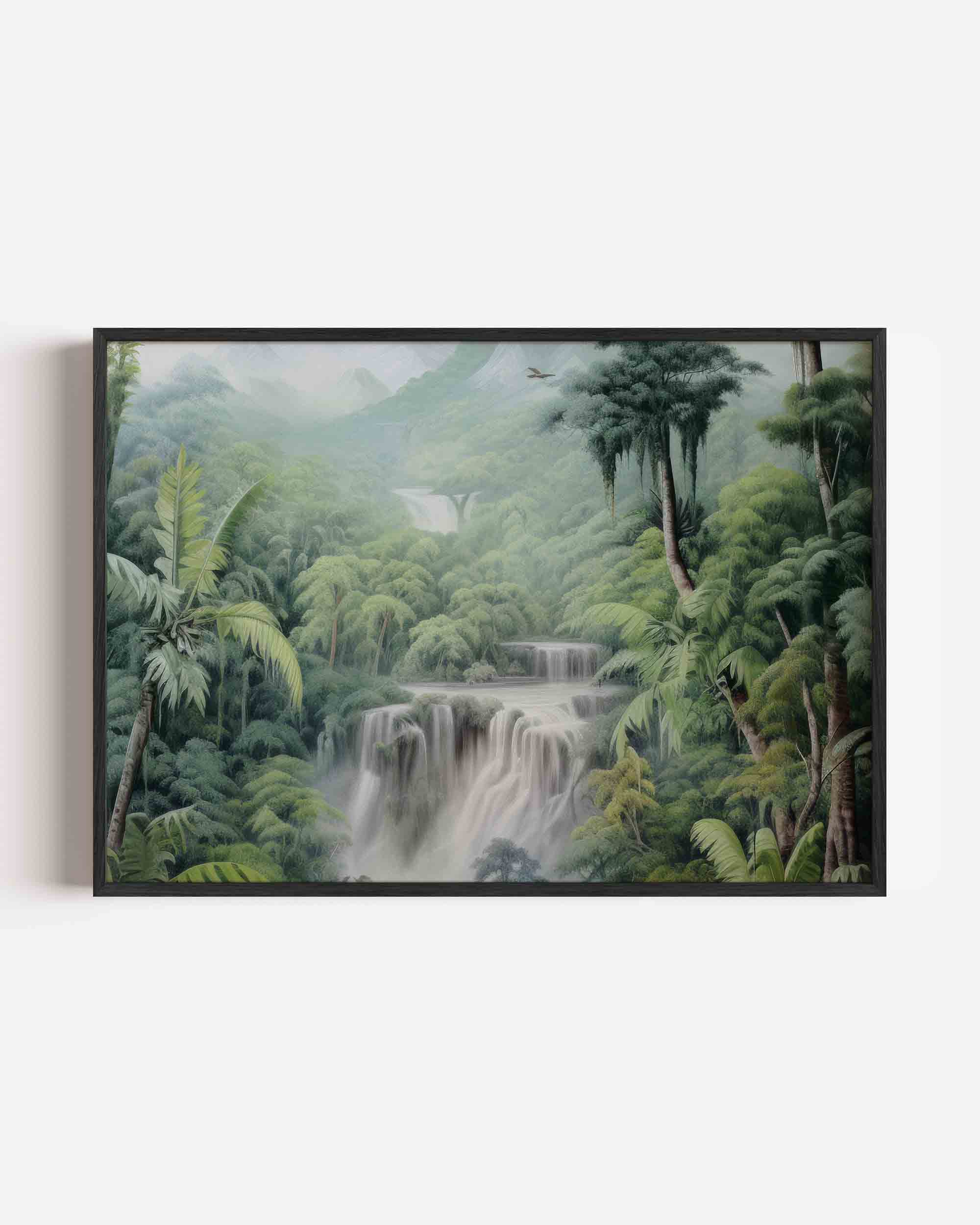 Waterval en jungle Poster