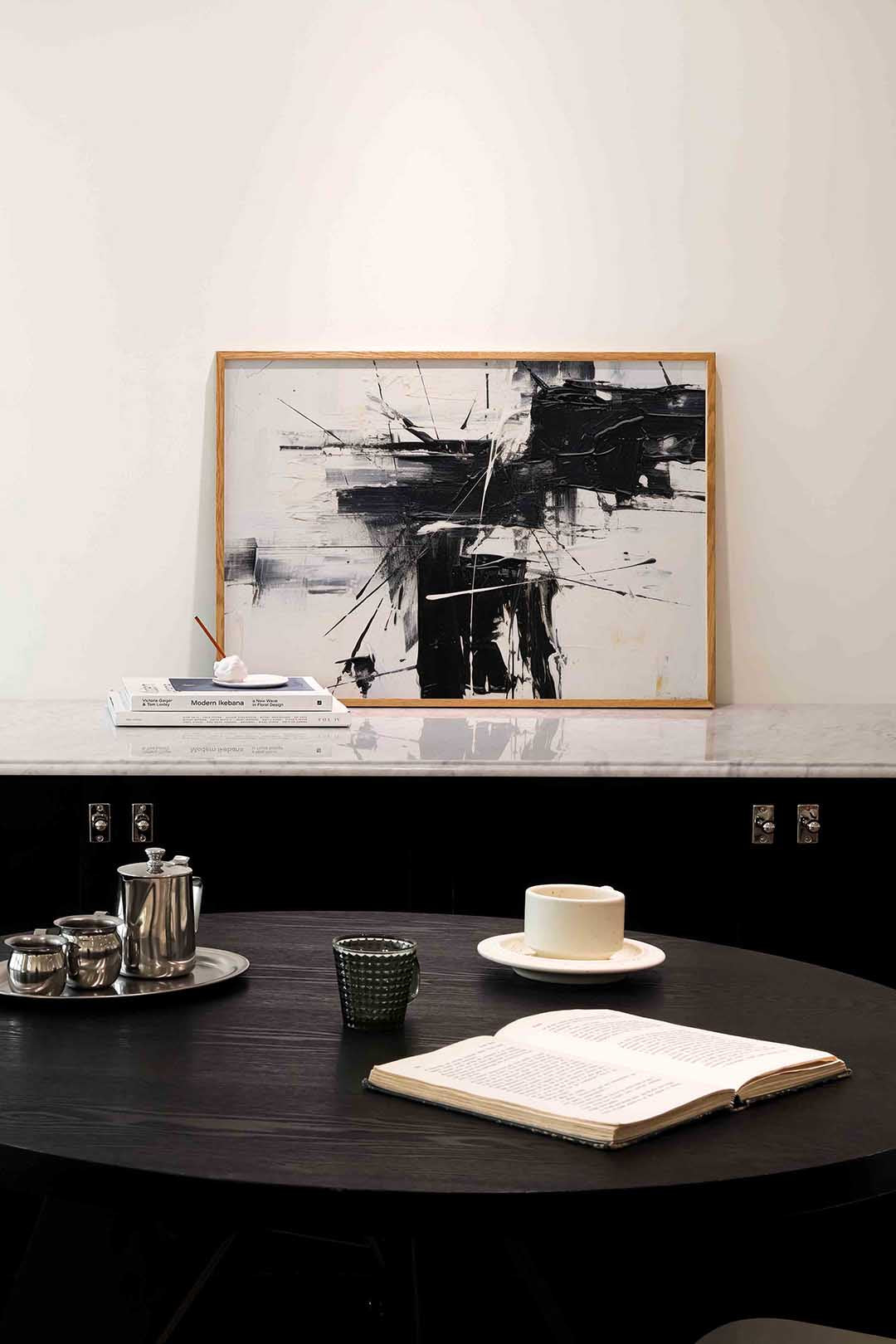 Abstracte zwart wit Poster