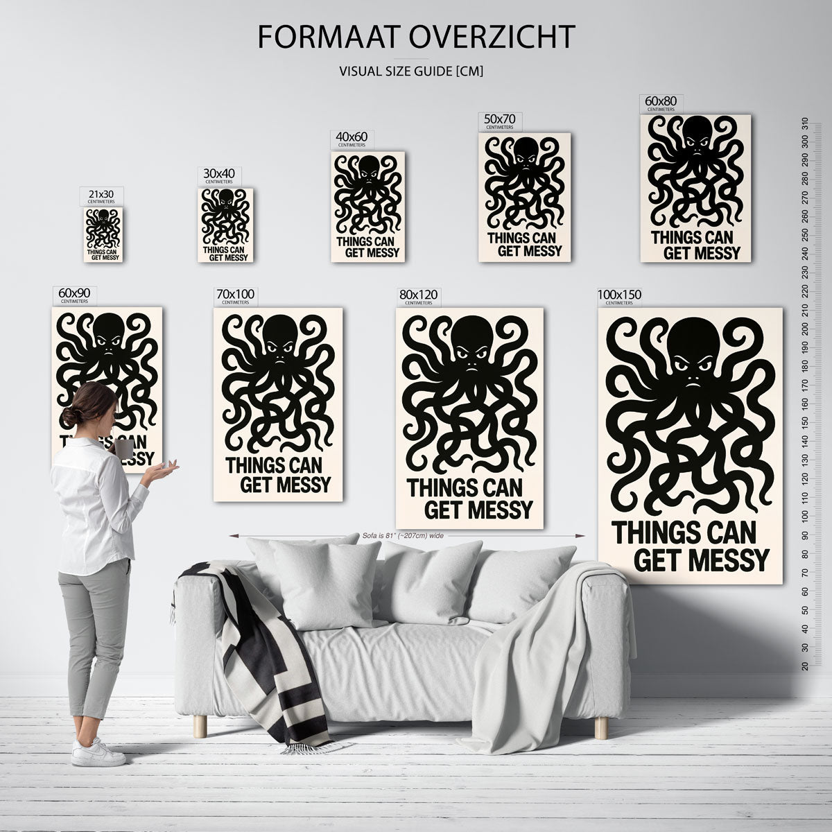 Octopus met tekst Poster