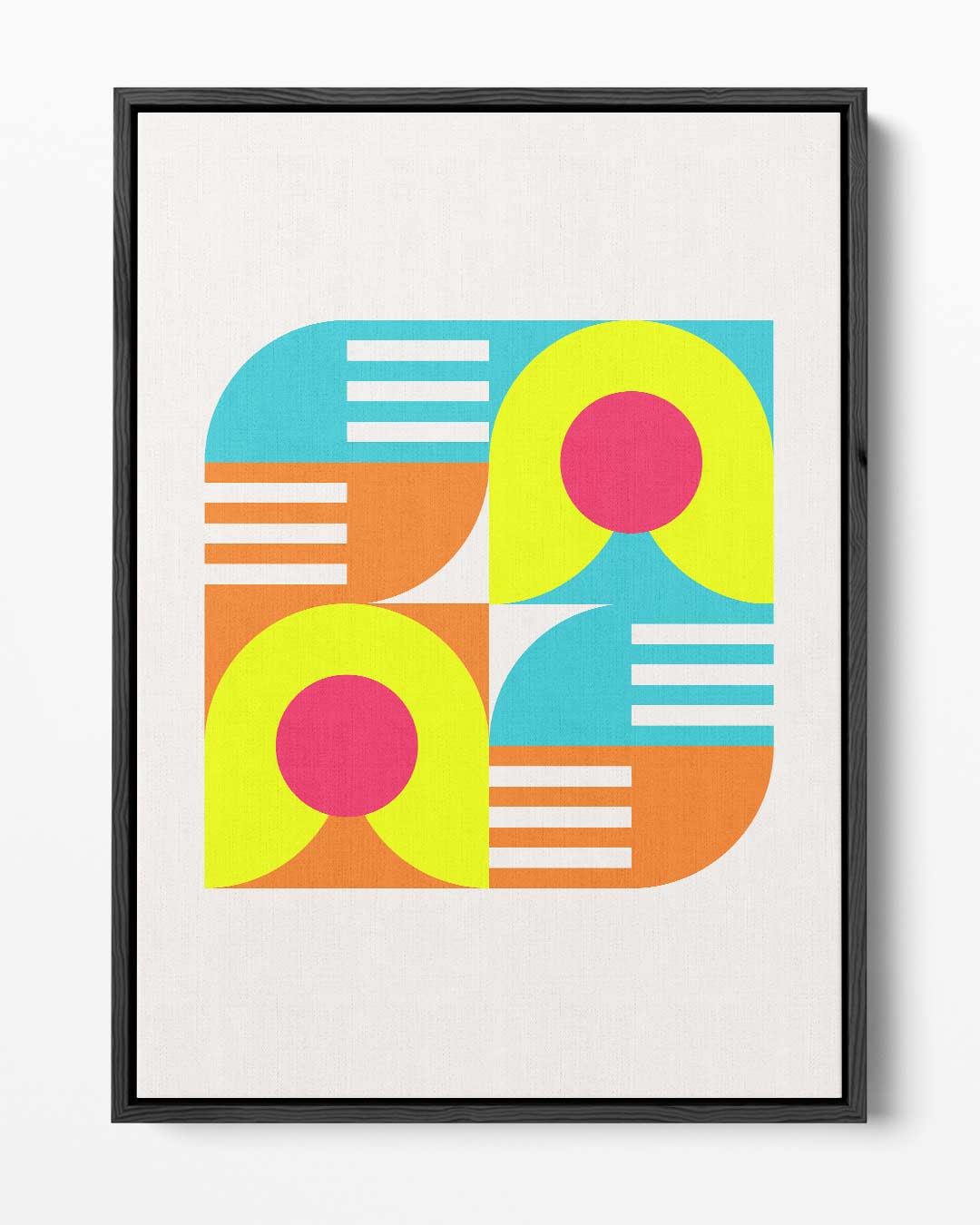 Kleurrijke Abstracte Geometrie Kunstwerk-canvas-dibond-plexiglas-wanddecoratie-WallArtistic