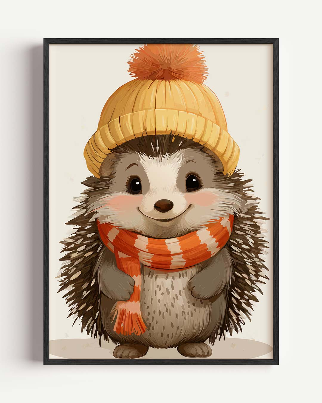 Schattige Egel Winterposter