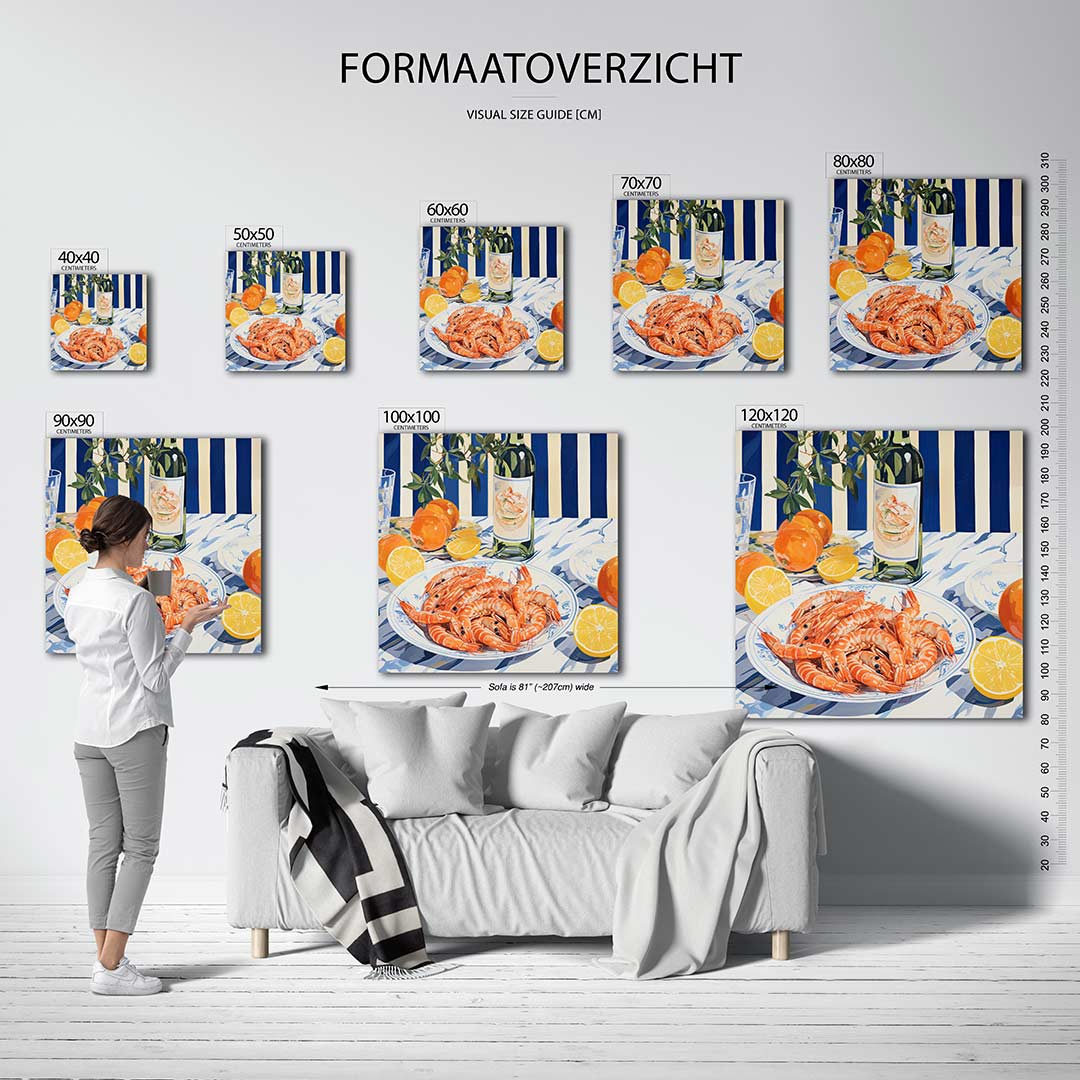 Levendige tafelscène Kunstwerk
