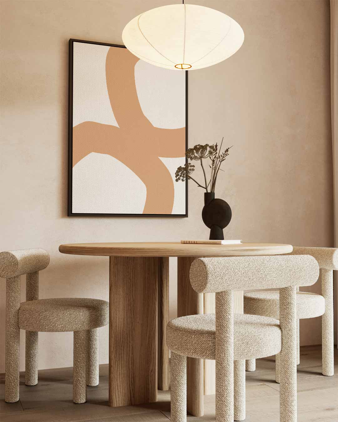 Elegante Abstracte Compositie Kunstwerk-canvas-dibond-plexiglas-wanddecoratie-WallArtistic