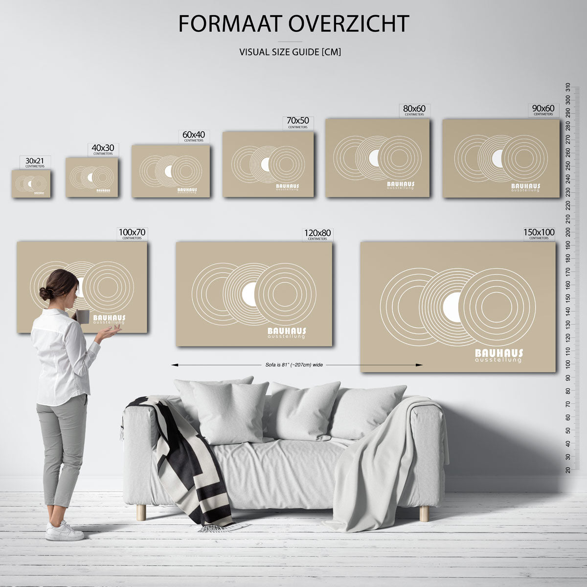 Cirkelvormen en lijnen Poster