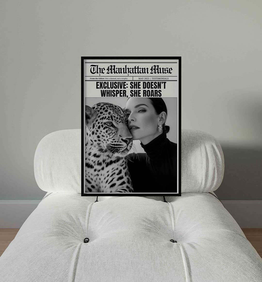 Vrouw met luipaard Poster