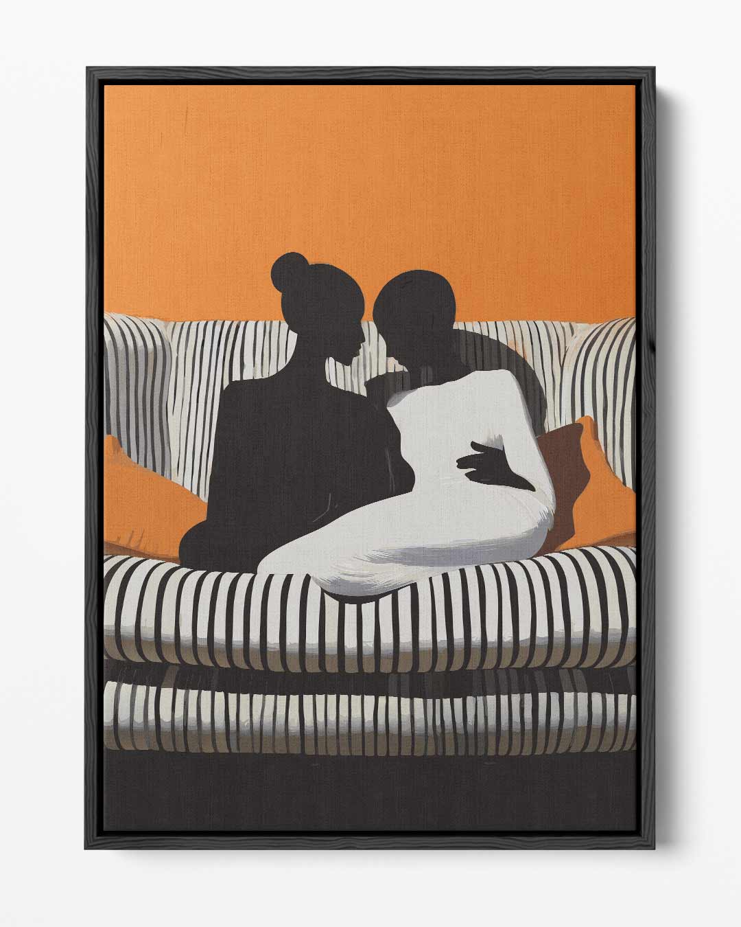 Intieme Band op de Bank Kunstwerk-canvas-dibond-plexiglas-wanddecoratie-WallArtistic