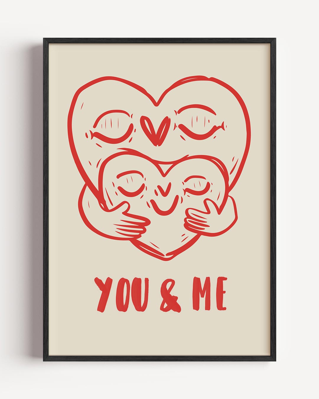 You & Me Hart Poster-WallArtistic