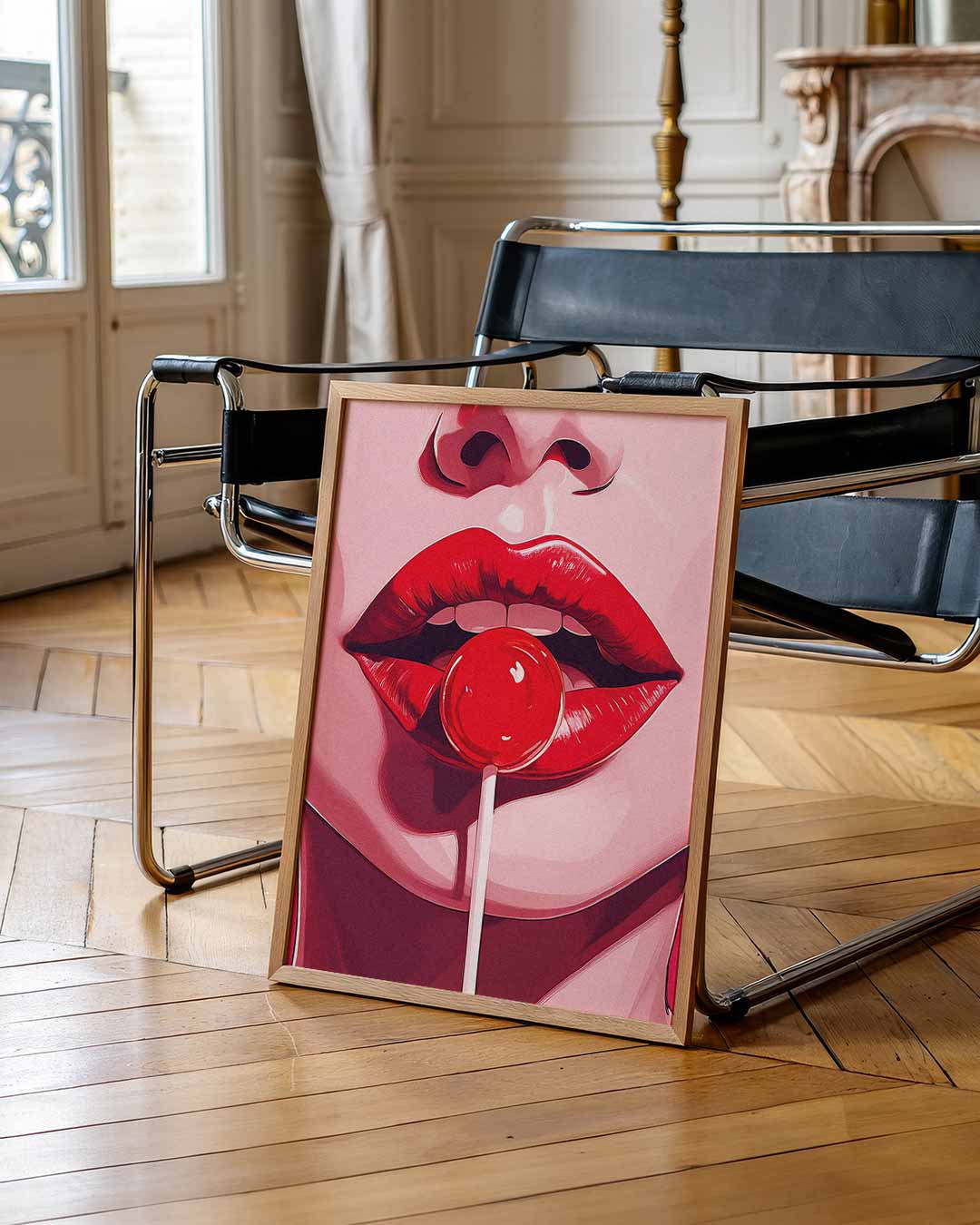 Verleidelijke Rode Lippen Poster