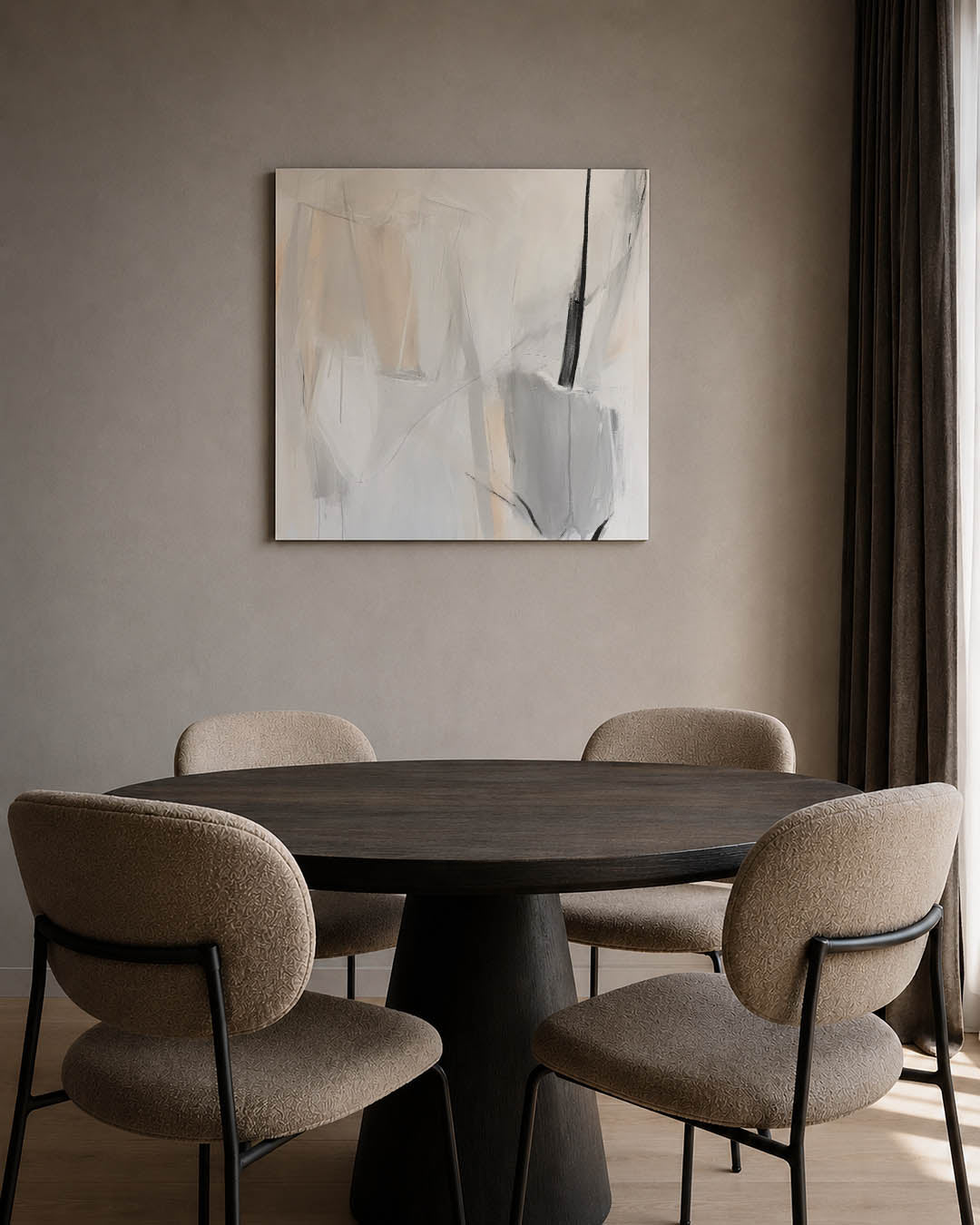 Zachte lijnen compositie Kunstwerk