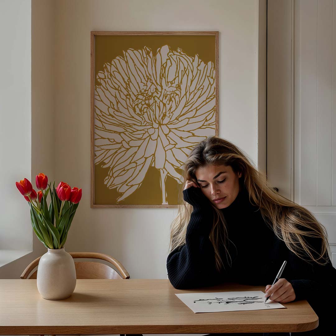 Retro Bloemenpracht Poster-WallArtistic