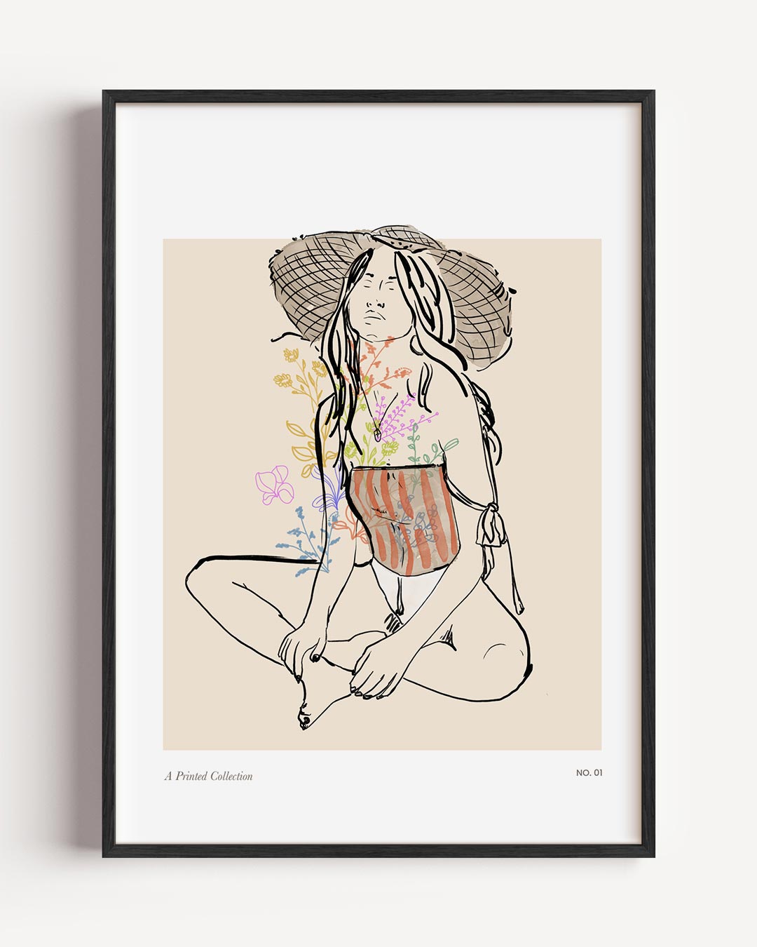Boho Bloemen Dames Poster-WallArtistic