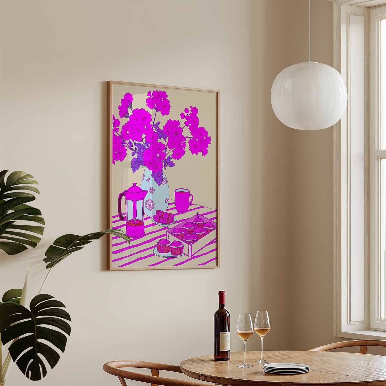Bloemrijke Ontbijtverrassing Poster