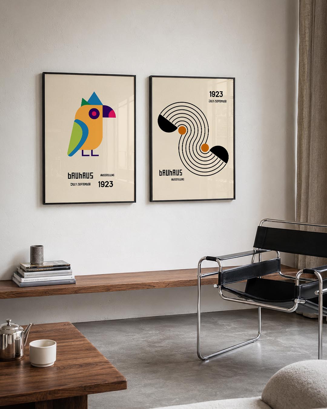 Vogelvormen en kleuren Posterset
