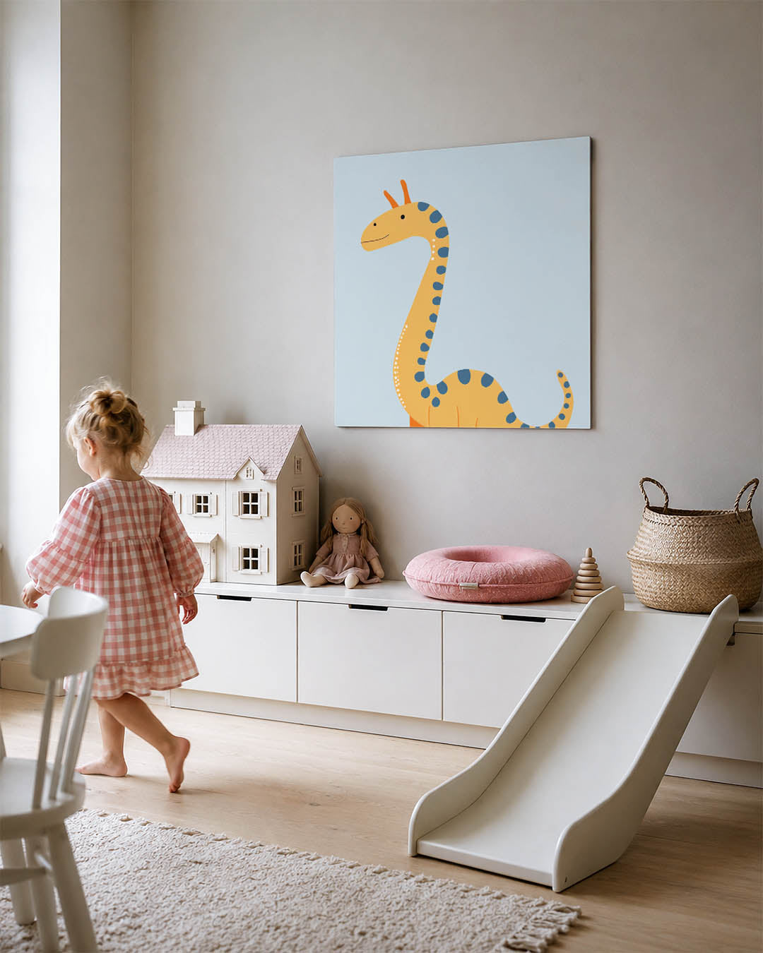 Speelse dinosaurus illustratie Kunstwerk