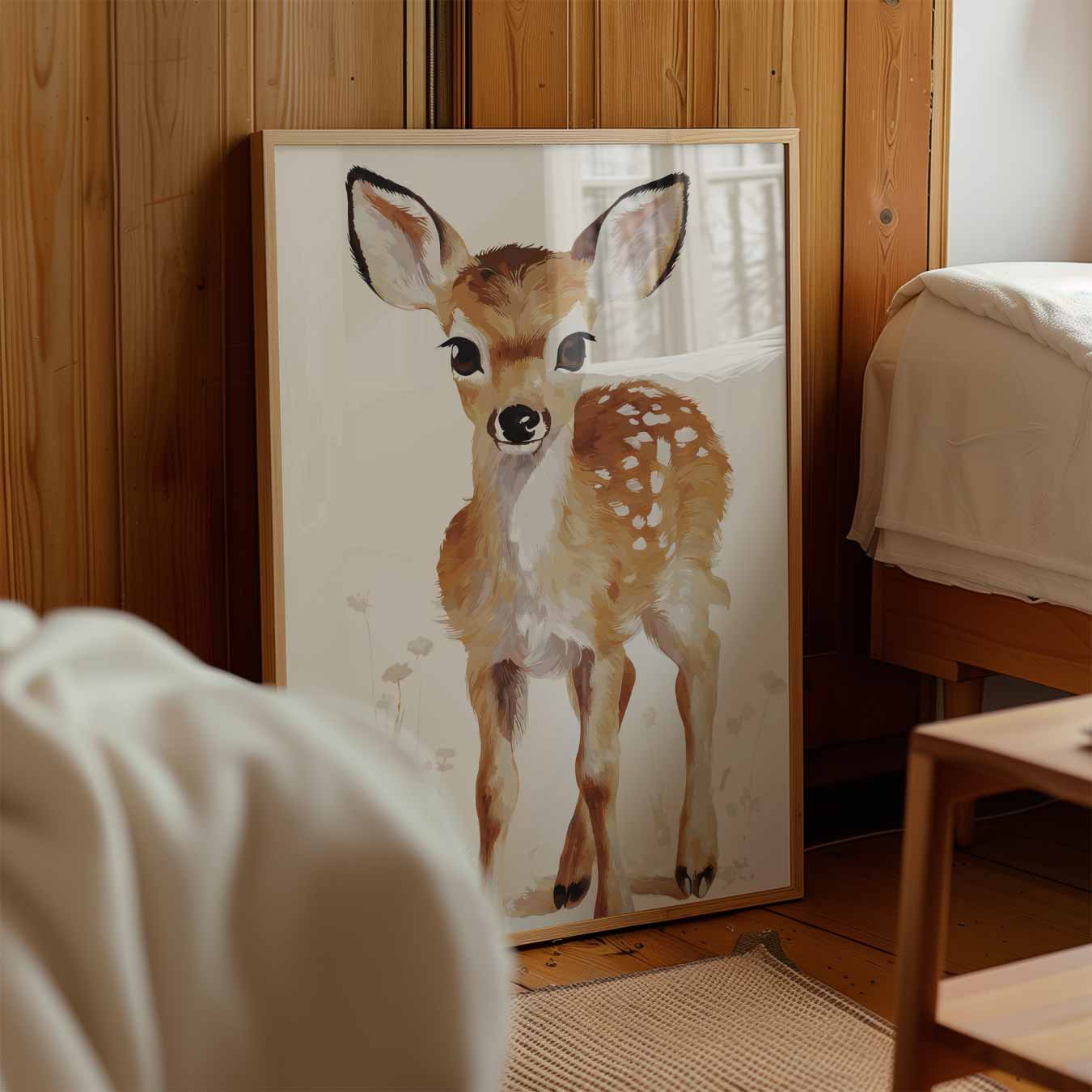 Schattige Hertenkalf Poster