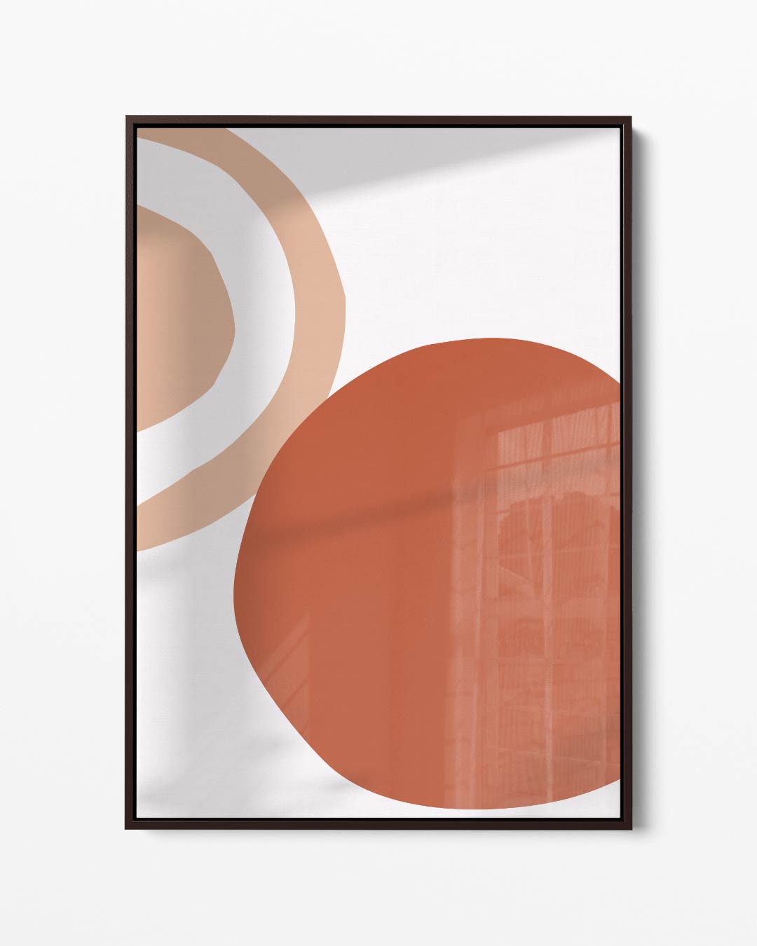 Aardetinten Abstractie Kunstwerk-canvas-dibond-plexiglas-wanddecoratie-WallArtistic