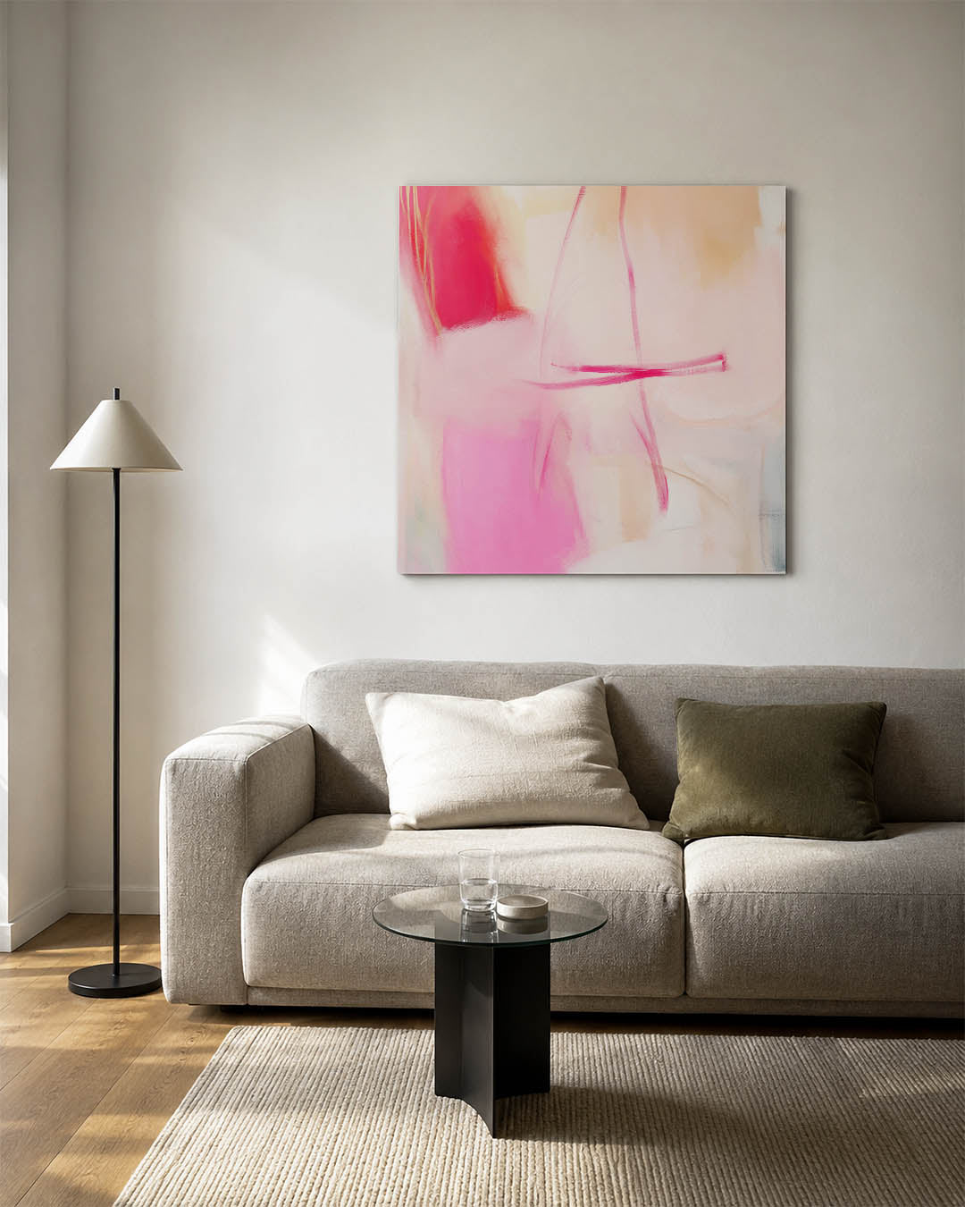 Zachte kleuren compositie Kunstwerk