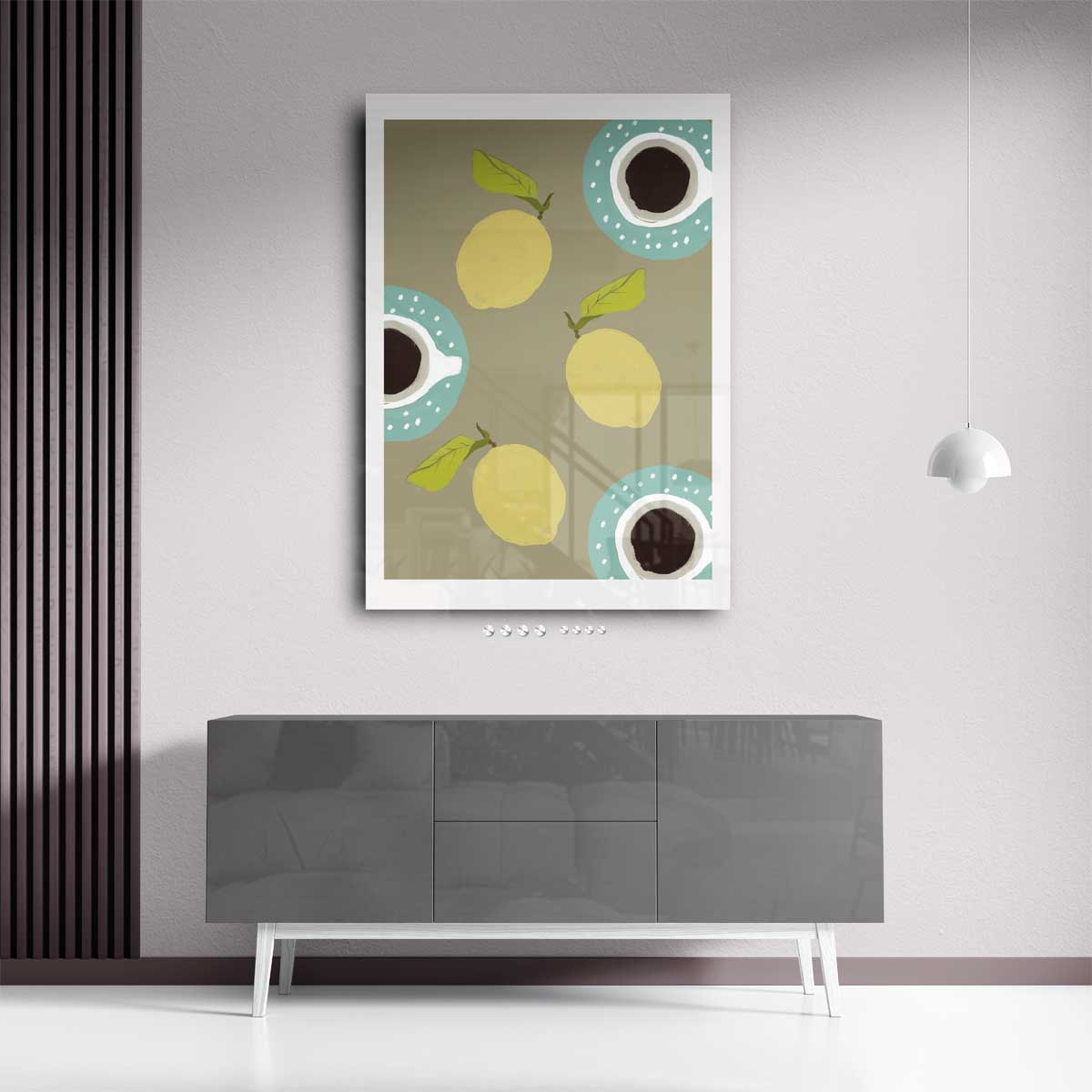 Citroen en Koffie Kanvas Kunstwerk-canvas-dibond-plexiglas-wanddecoratie-WallArtistic
